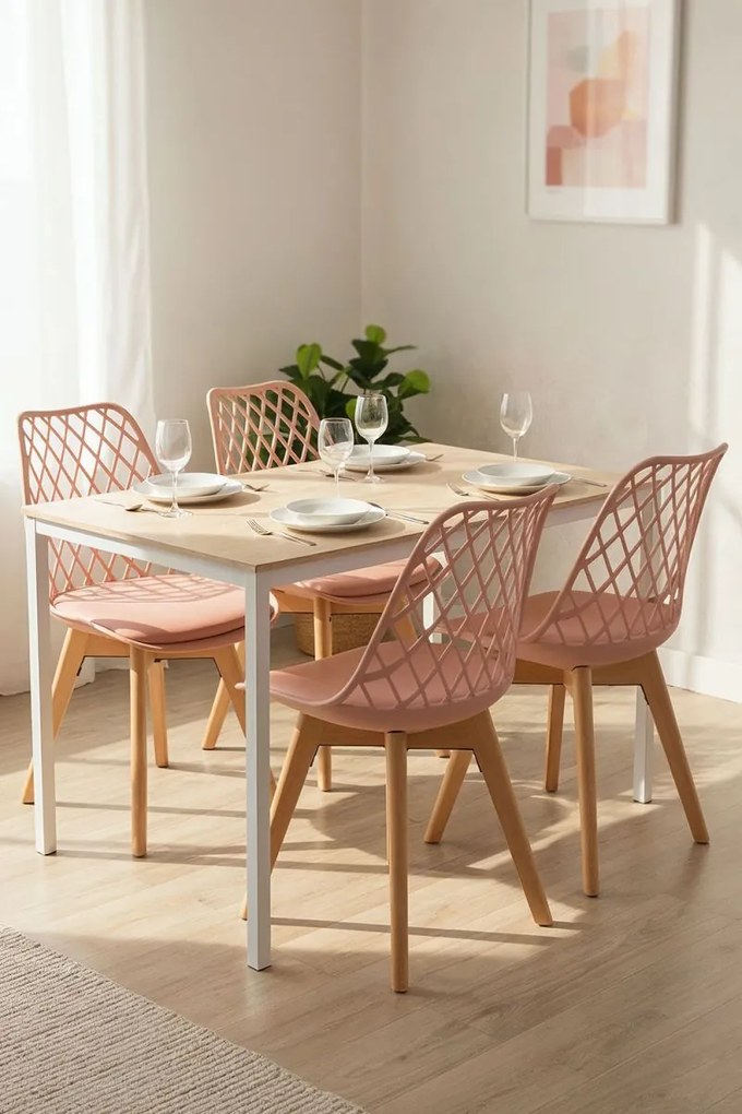 Pack 4 Cadeiras Mima - Rosa de avelã