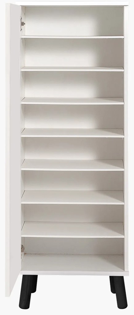 Sapateira Vegas – Branco/Preto – 50 cm x 135 cm x 38 cm