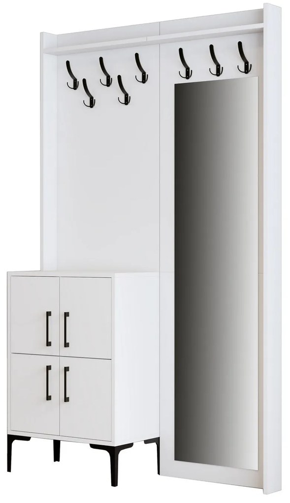 Hall Stand Berlin BC – Branco – 120 cm x 200 cm x 35 cm