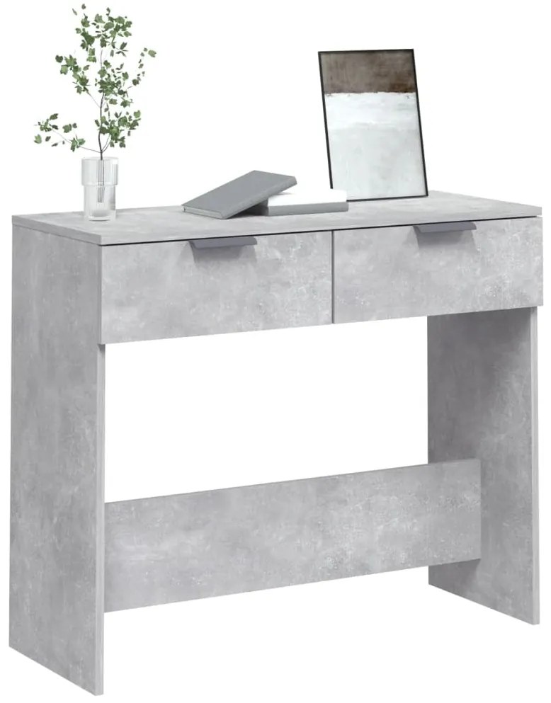 Mesa consola 90x36x75 cm derivados de madeira cinzento-cimento