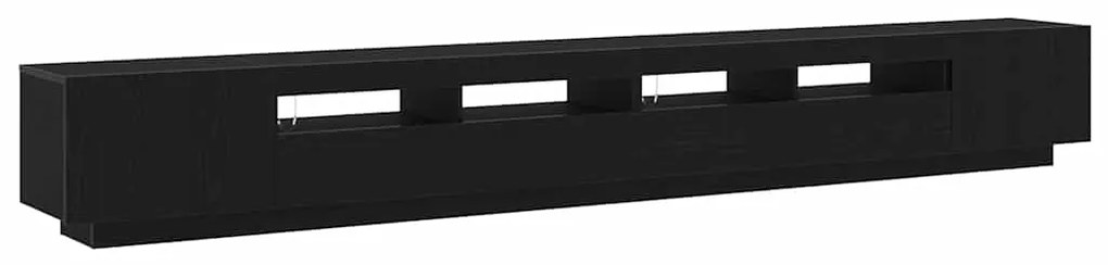 Estante de TV vidaXL com luzes LED Carvalho Preto 300x35x40 cm em made