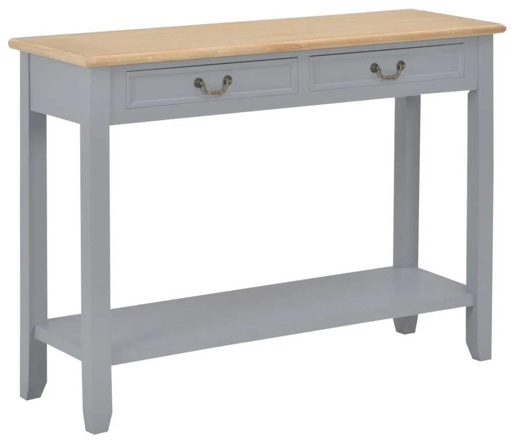 vidaXL Mesa consola 110x35x80 cm madeira cinzento