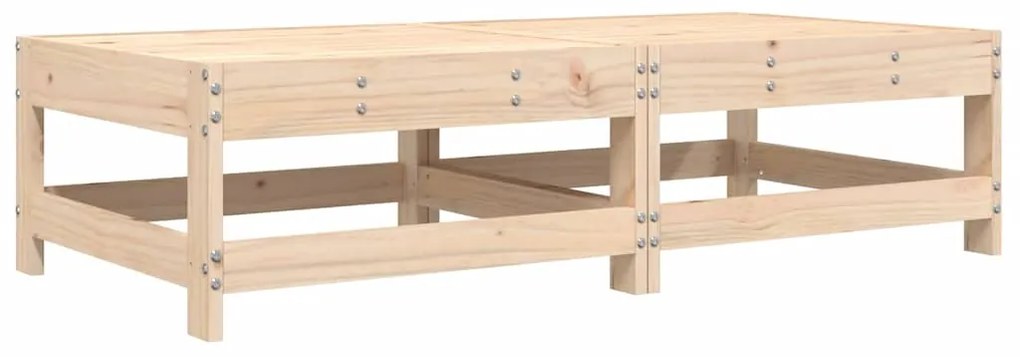 Apoios de pés p/ jardim c/ almofadões 2 pcs pinho maciço