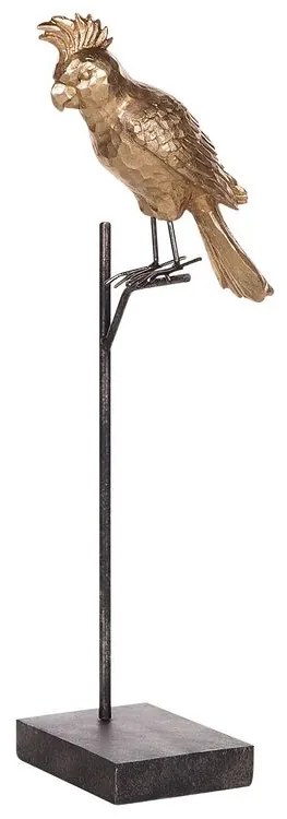Estatueta decorativa dourada e preta COCKATOO Beliani