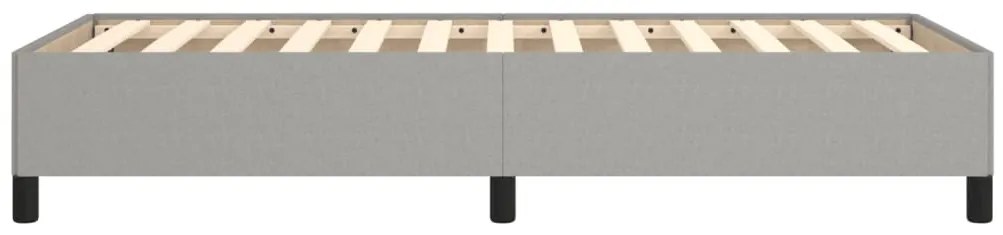 Estrutura de cama sem colchão 90x200 cm tecido cinzento-claro
