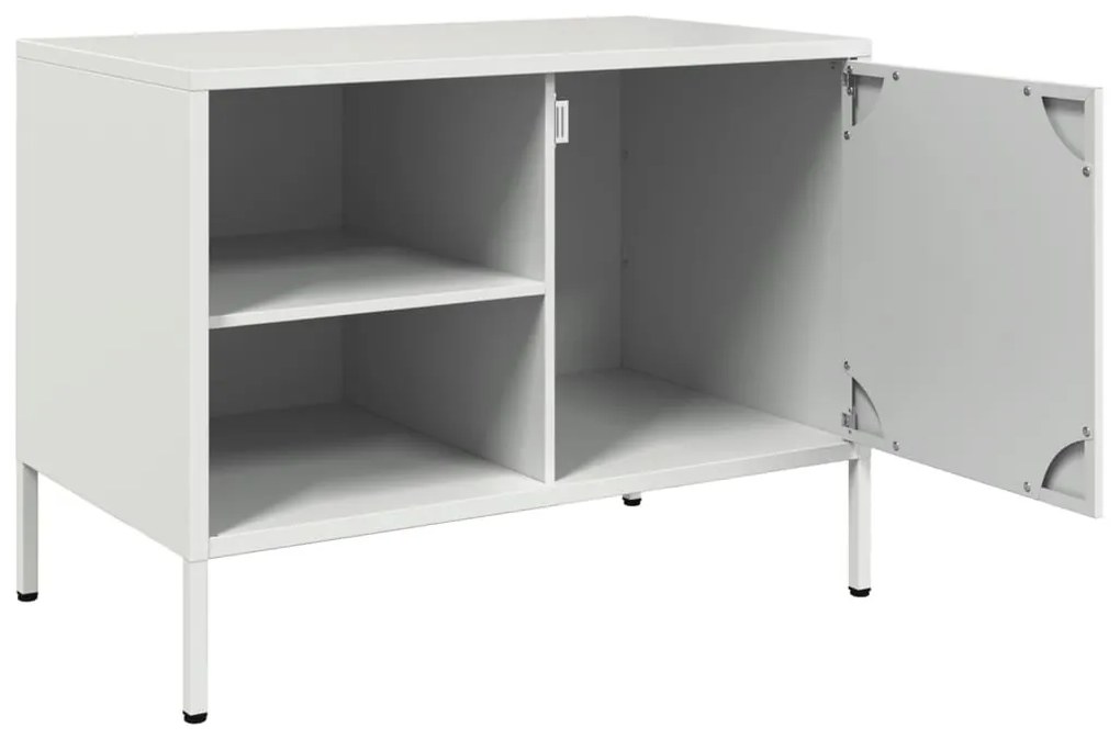 Móveis de TV 2 pcs 68x39x50,5 cm aço branco