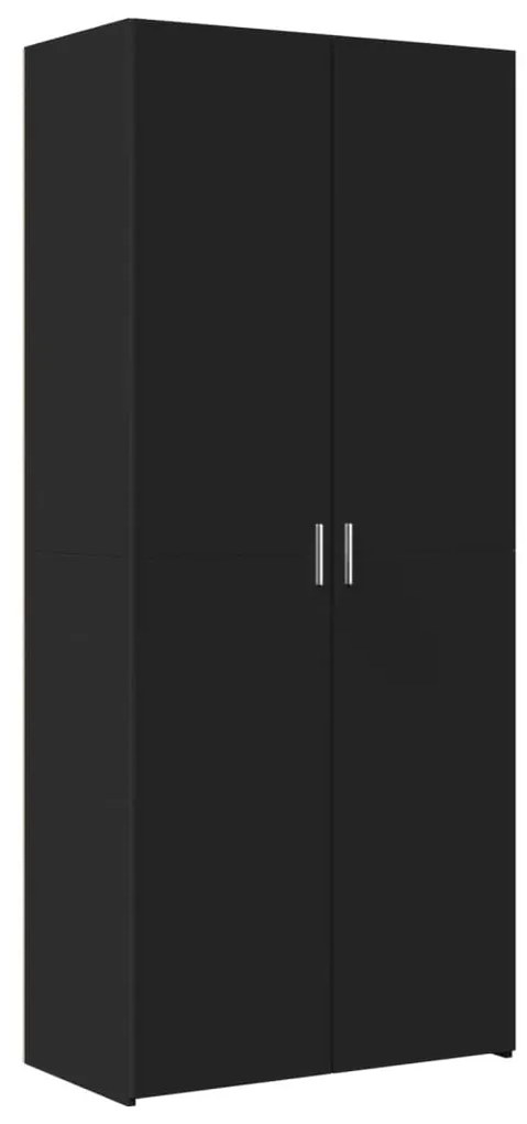Armário alto 80x42,5x249 cm derivados de madeira preto
