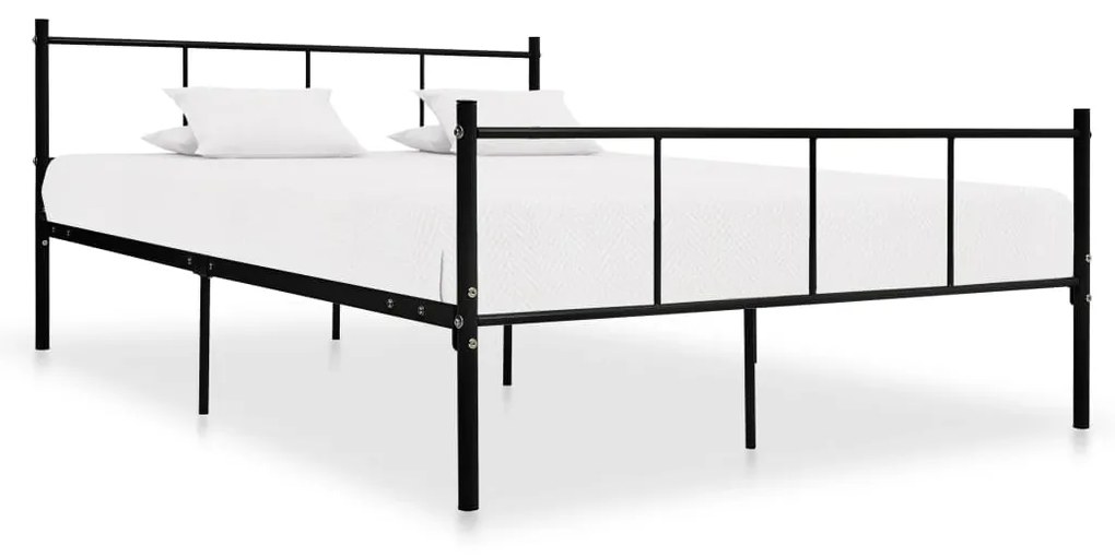 vidaXL Estrutura de cama 140x200 cm metal preto