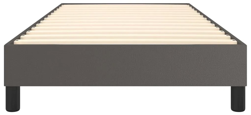 Estrutura de cama 90x190 cm couro artificial cinzento