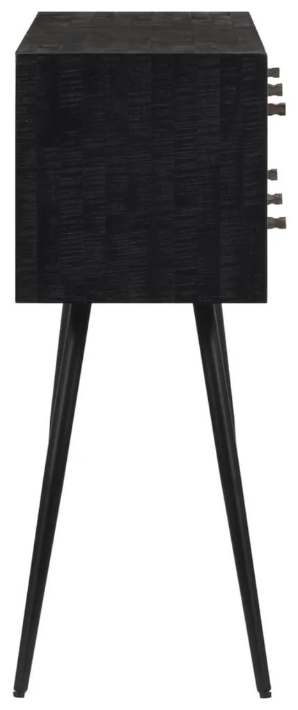 Mesa consola com gavetas 116x30x76 cm teca recuperada maciça
