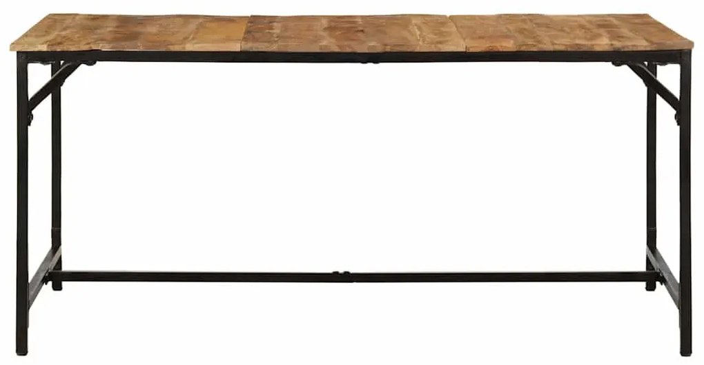 Mesa de jantar 160x80x75 cm madeira de mangueira maciça áspera