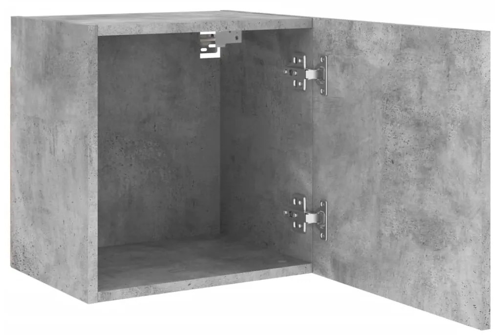 Móveis de parede p/ TV 2pcs 40,5x30x40cm madeira cinza cimento