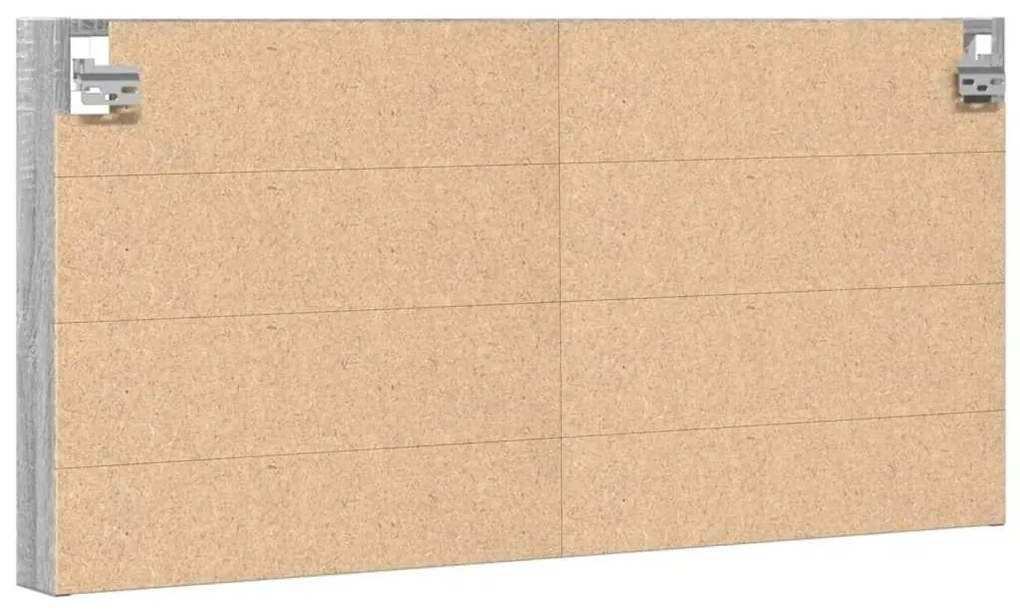 Armário vitrine 100x8,5x50 cm derivados de madeira cinza sonoma