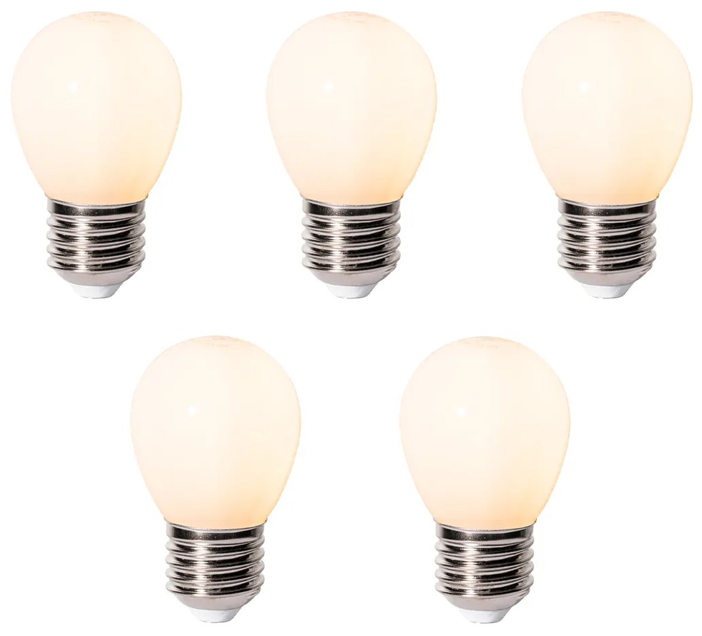 Conjunto de 5 E27 dimbare LED lamp P45 opaal glas 3W 250 lm 2200K