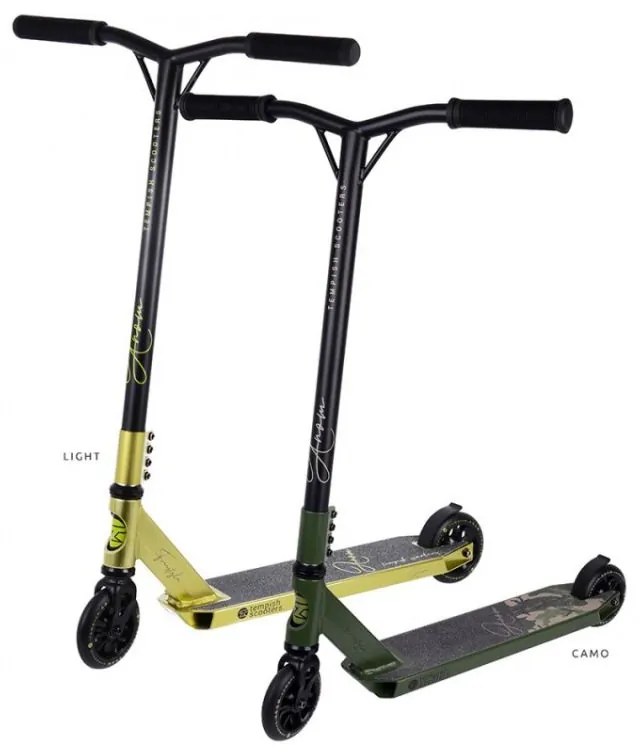 Trotinete Freestyle – Tempish Anom – Preto, Verde e Dourado – 110 mm /