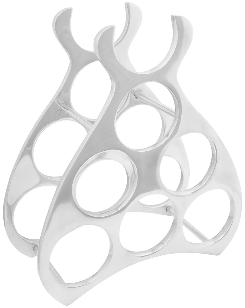vidaXL Suporte para Vinho Prateado 38 x 33 x 13 cm Alumínio