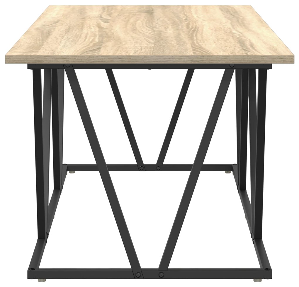 Mesa de Centro Carvalho Sonoma 100x50x40 cm Feita de Madeira Engenheir