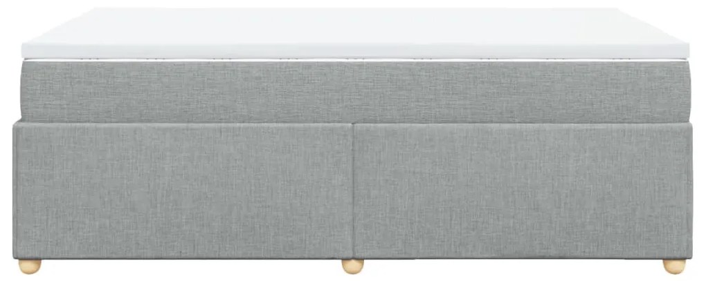Cama boxspring com colchão 120x190 cm tecido cinzento-claro