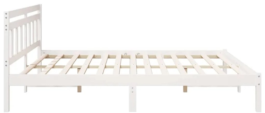 Estrutura da Cama Branco 180 x 200 cm Madeira de pinho maciça
