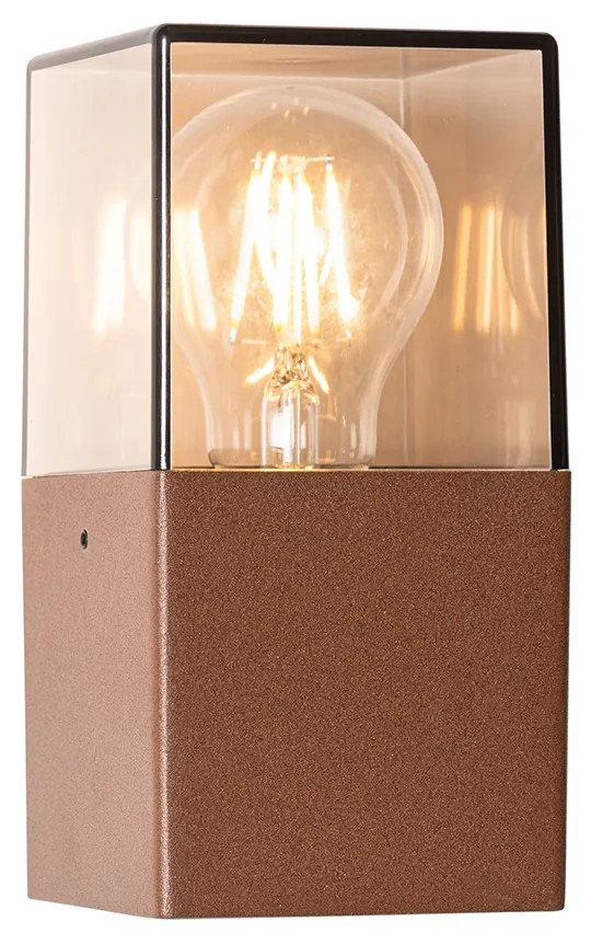 Candeeiro de parede exterior industrial castanho ferrugem IP44 - Denmark