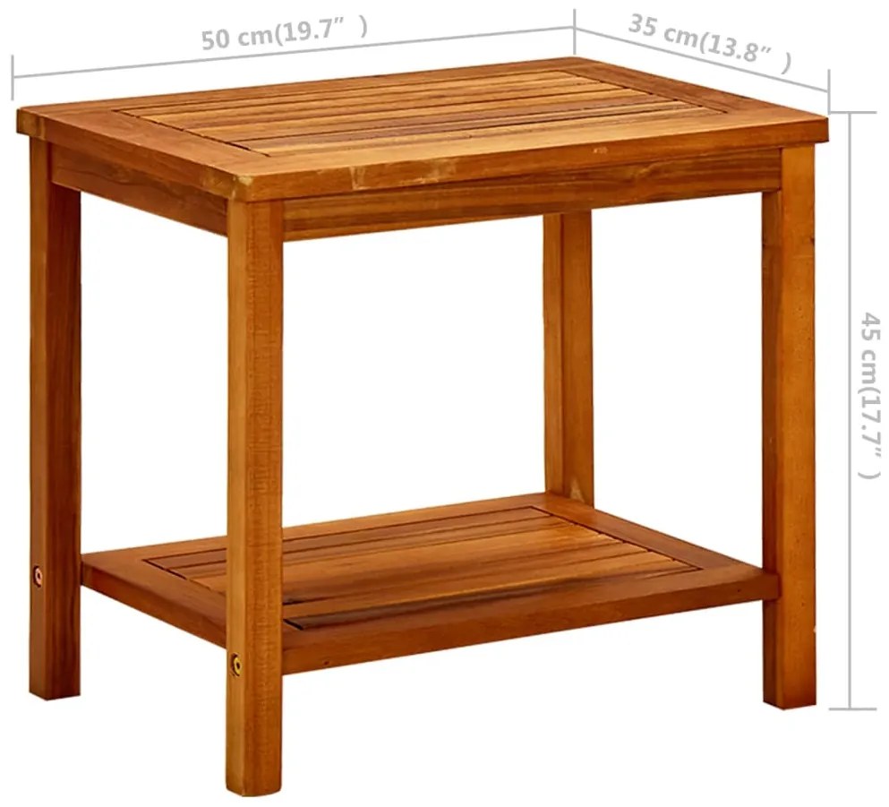 Mesa de centro 50x35x45 cm madeira de acácia maciça