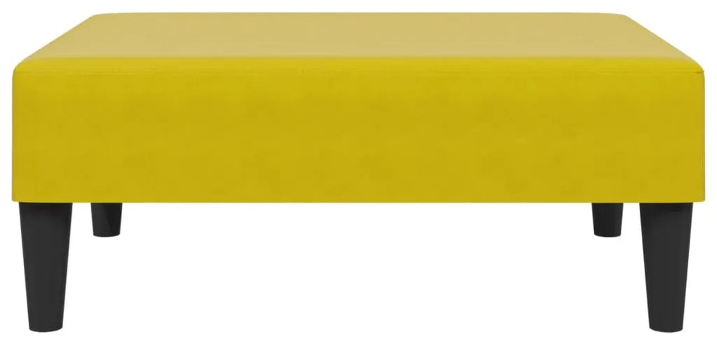 2 pcs conjunto de sofás com almofadas veludo amarelo