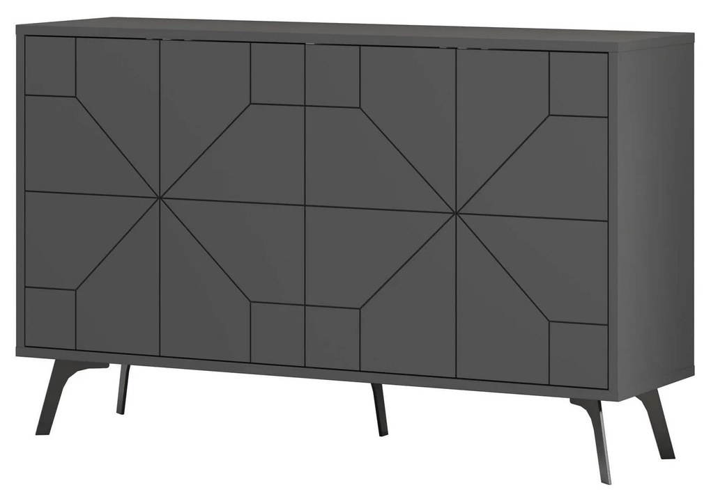 Armário Multiuso Mine – Nogueira/Branco – 93x144x31,8 cm