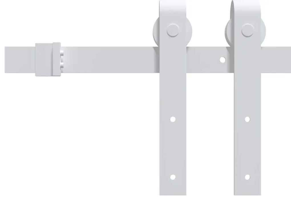 Porta de correr com ferragens 85x210 cm madeira de pinho maciça