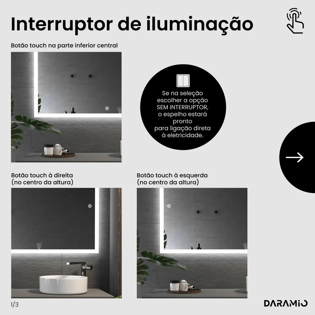 Espelho com luz F1