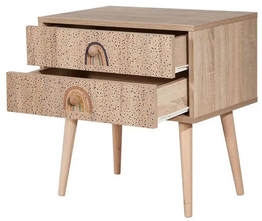 Mesa de Cabeceira City Two – Multicolor – 60 cm x 61 cm x 40 cm