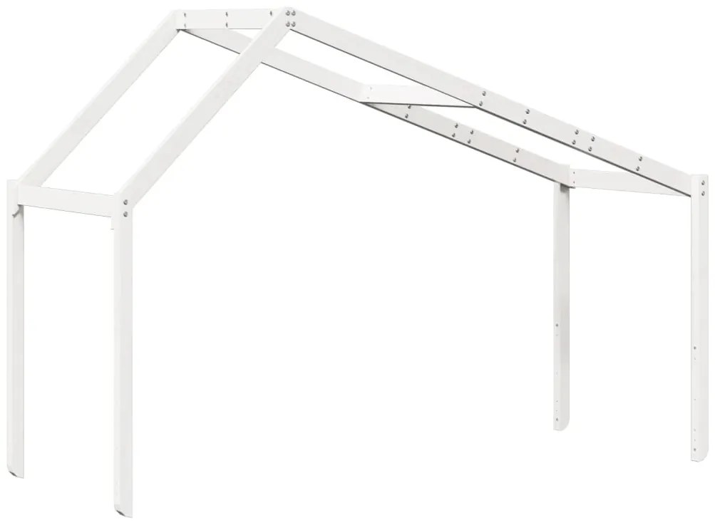 Telhado de cama infantil 213x95,5x144,5 cm pinho maciço branco