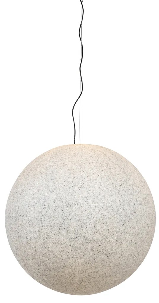 Candeeiro de suspensão exterior moderno cinzento 77 cm IP65 - Nura Moderno