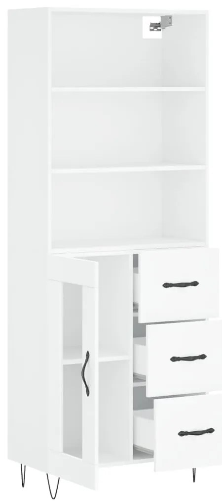 Armário alto 69,5x34x180 cm derivados de madeira branco