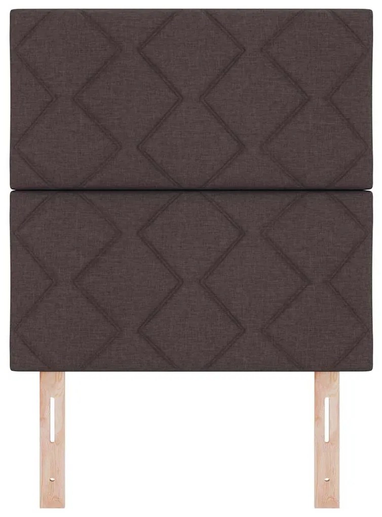 Cabeceira LED vidaXL Design de Blocos de Diamante Castanho Escuro 80 c
