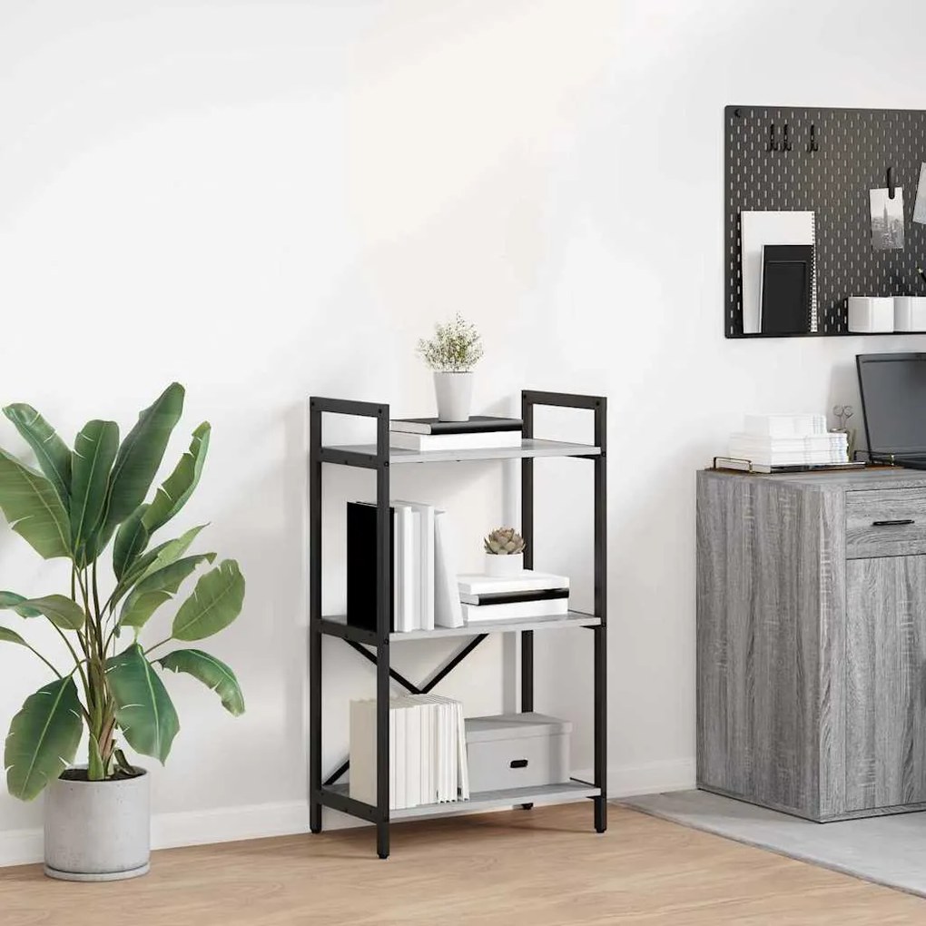 vidaXL Estante Cinza Sonoma 56 x 34 x 96 cm Madeira processada