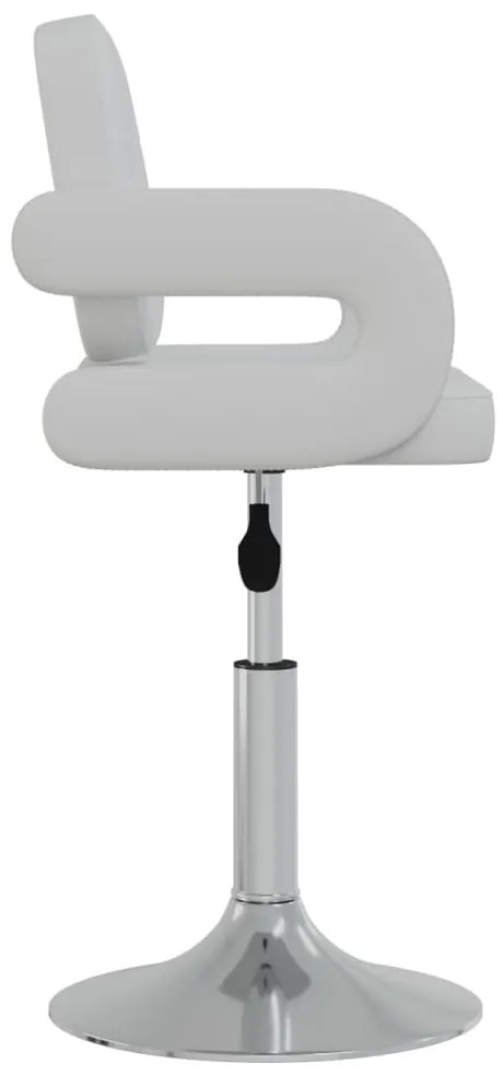 Cadeiras de jantar giratórias 2 pcs couro artificial branco