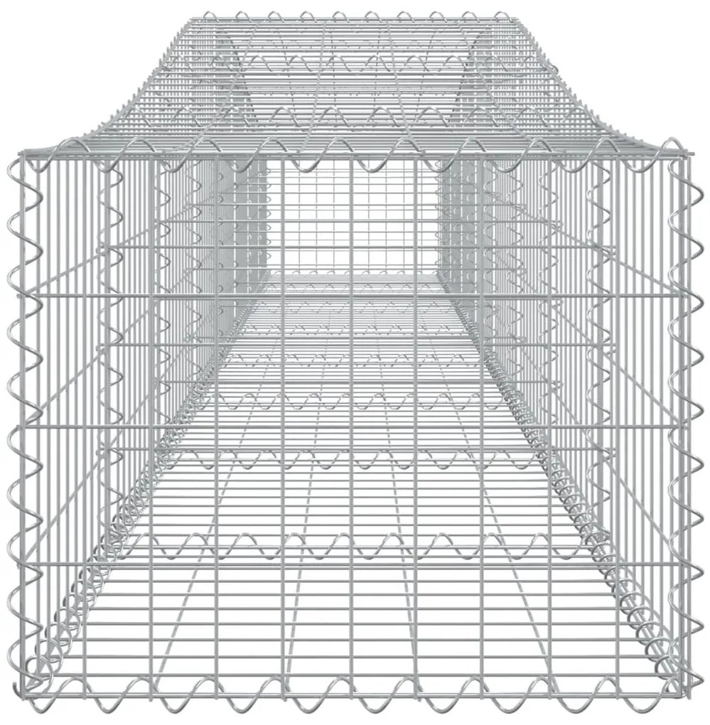 Cestos gabião arqueados 4 pcs 400x50x40/60 cm ferro galvanizado