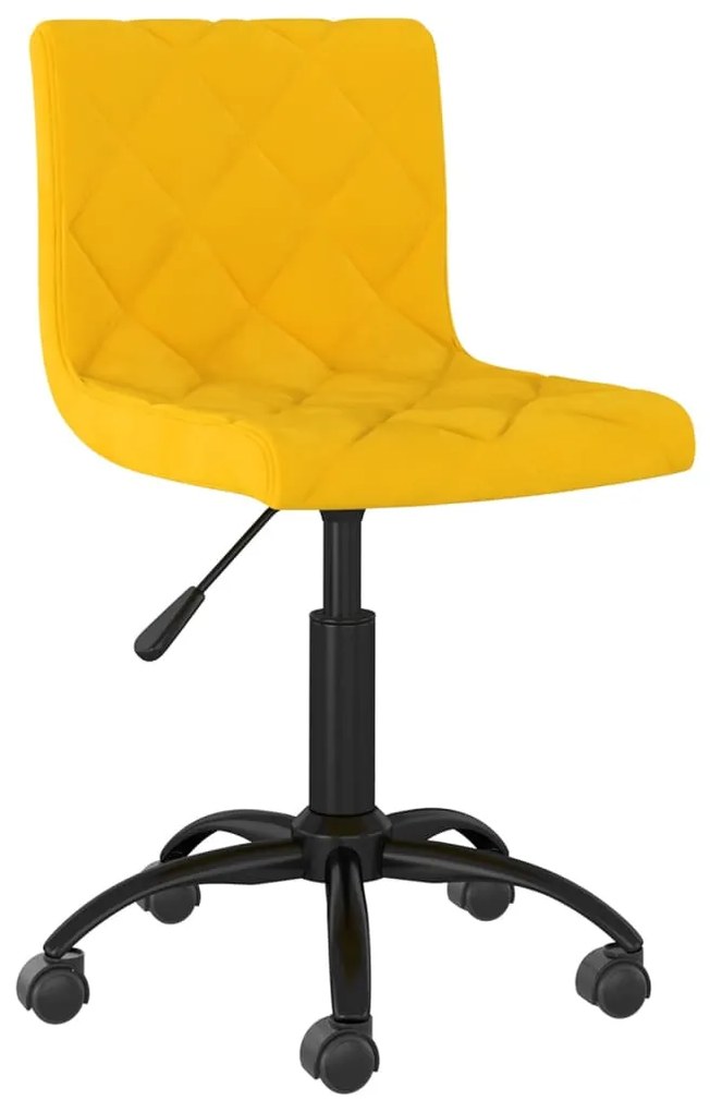 vidaXL Cadeira de escritório giratória veludo amarelo mostarda