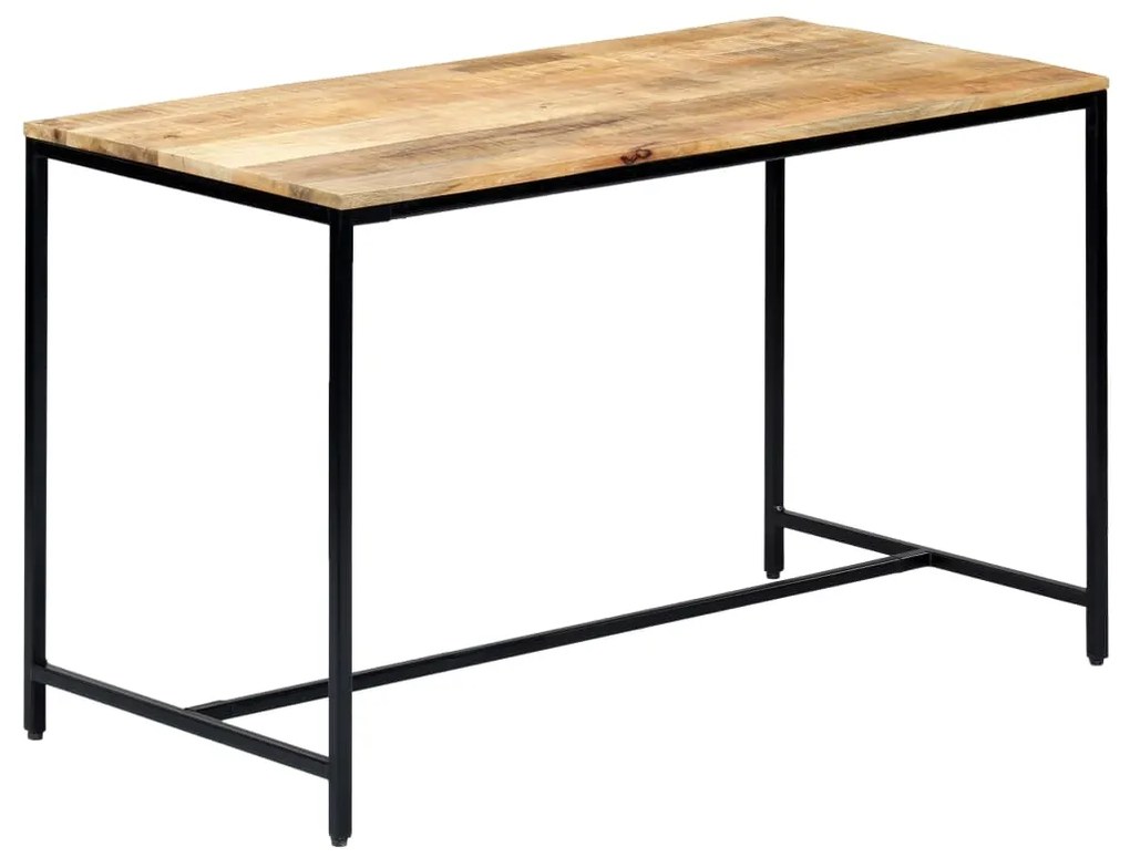 vidaXL Mesa de jantar 120x60x75 cm madeira de mangueira maciça áspera