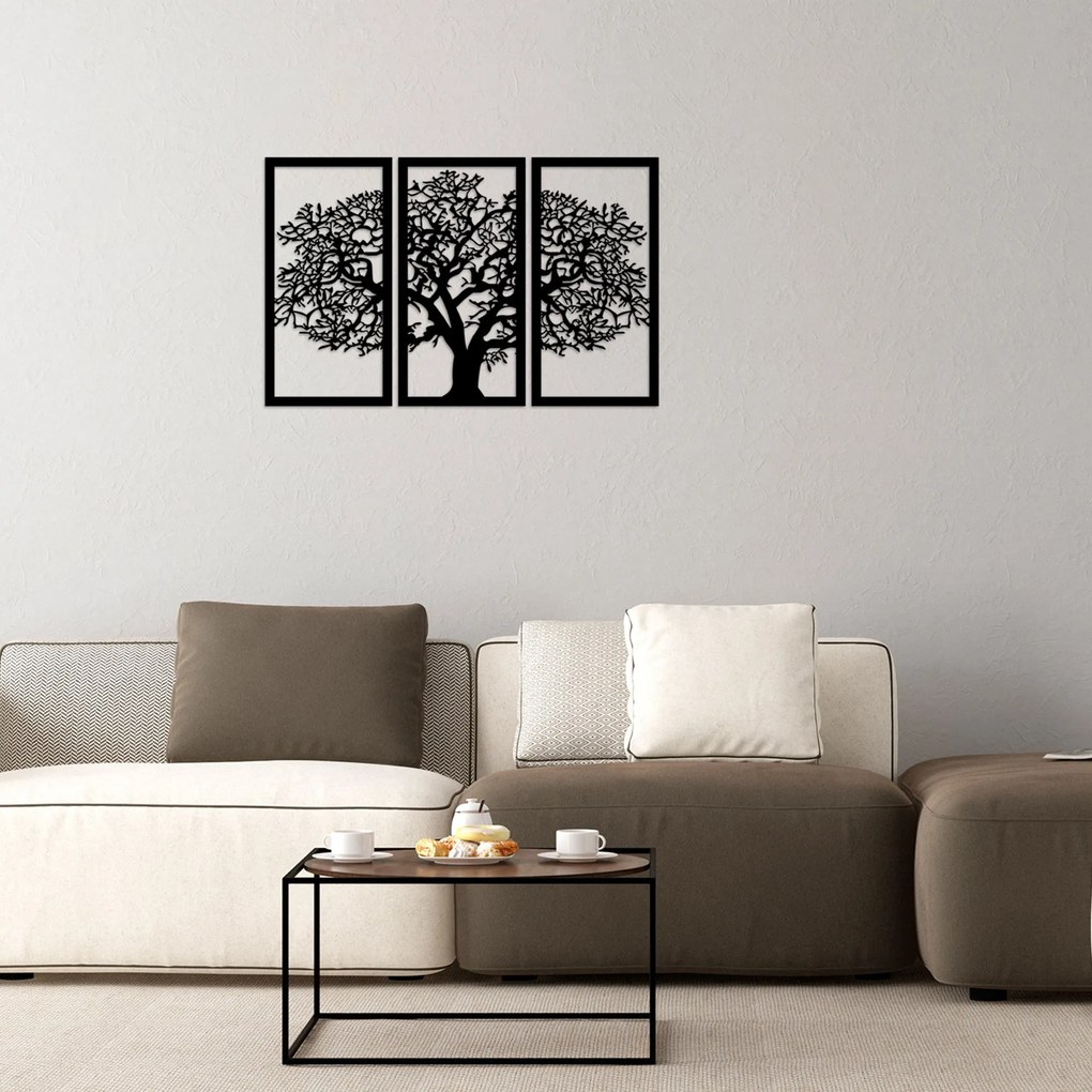 Acessório Decorativo de Parede Ağaç 5 – Preto – 66 x 105 cm