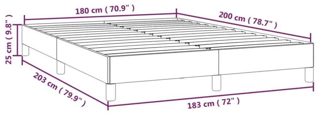 Estrutura de cama 180x200 cm veludo azul-escuro