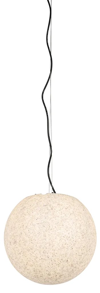 Candeeiro de suspensão exterior moderno cinzento 35 cm IP65 - Nura Moderno