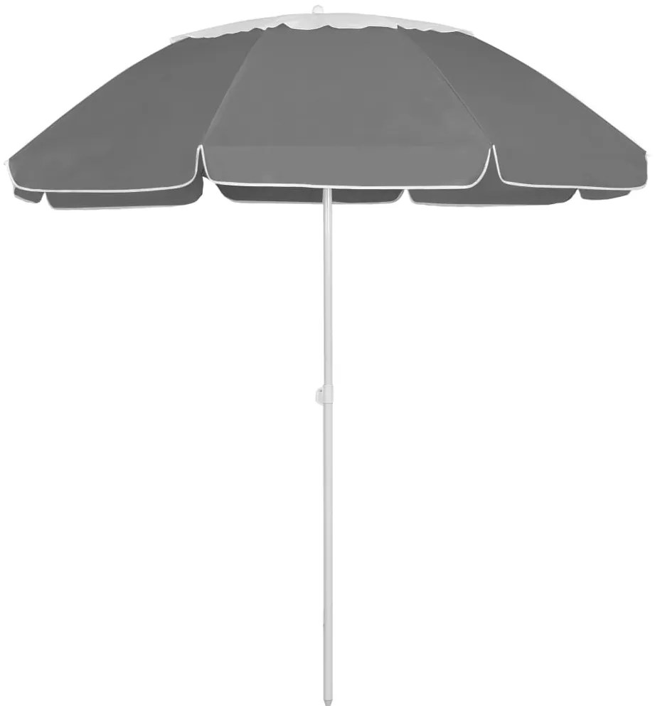 Guarda-sol de praia 300 cm antracite