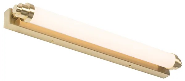 Candeeiro de parede branco com dourado incl. LED 3-step dimmer IP44 - Yordi