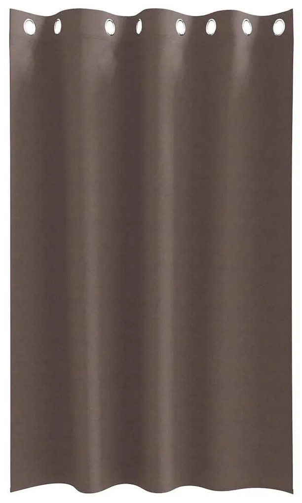 Cortinas 2 pcs Castanho escuro 175 x 140 cm Poliéster