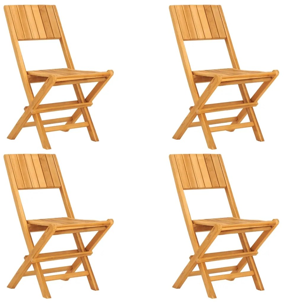 5 pcs conjunto de jantar p/ jardim madeira de teca maciça