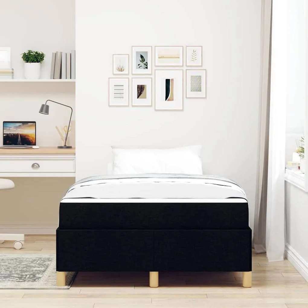 Cama Box Outros Preto e Branco e Preto 120 x 190 cm tecido