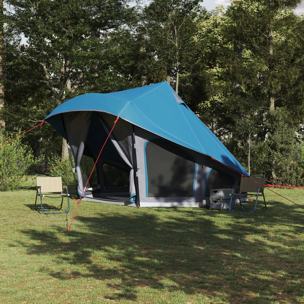 vidaXL Barraca Familiar Tipi Azul 10 Pessoas Impermeável