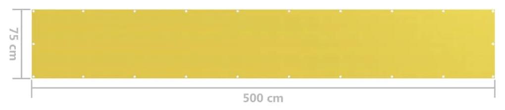 Tela de varanda 75x500 cm PEAD cor amarelo