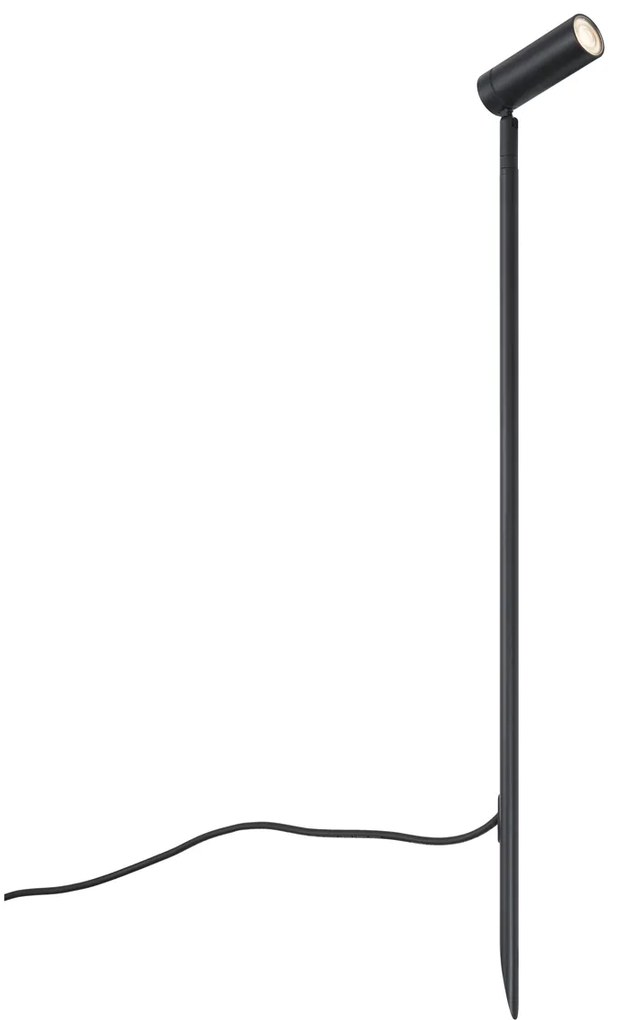 Foco espeto preto 80cm Incl. LED ajustável IP65 com cabo e ficha - Carl